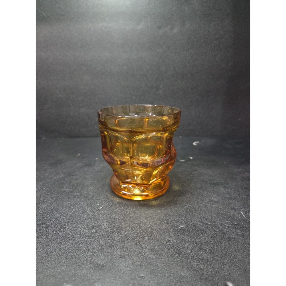 Libbey Ashburton‎ Amber Rock Glass, Mid Century Modern Glass, Vintage Barware